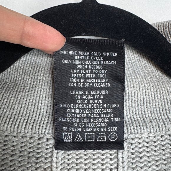 Ralph Lauren Polo Jeans Co. Size XXL Grey Ribbed Half-Zip Sweater 100% Cotton - Picture 4 of 7